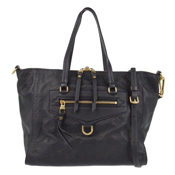 Louis Vuitton Navy Monogram Empreinte Lumineuse PM Tote M93412 TR0142 XX08168 - Picture 1 of 8